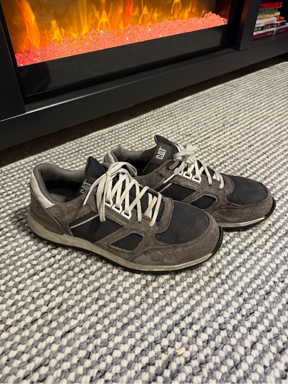 CAT Men's Gray & Black Lace-Up Workstyle Sneakers